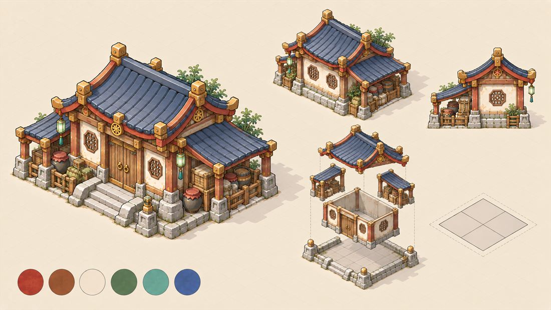 仙门仓库建筑设定图