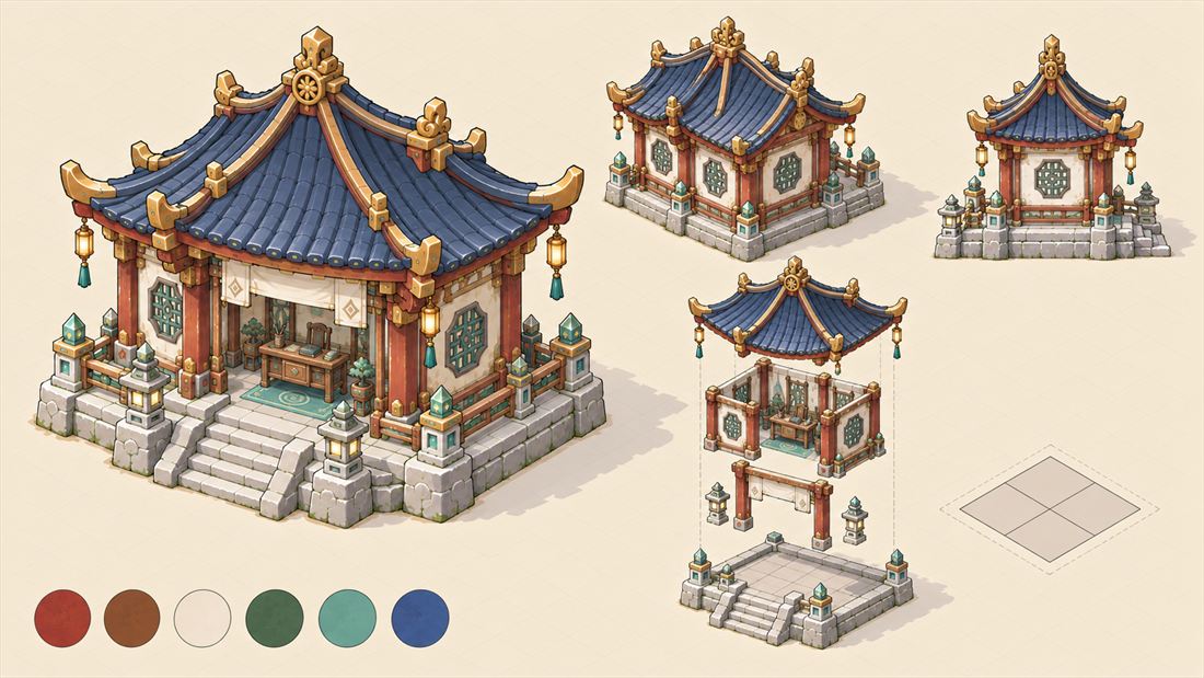 仙门律堂建筑设定图
