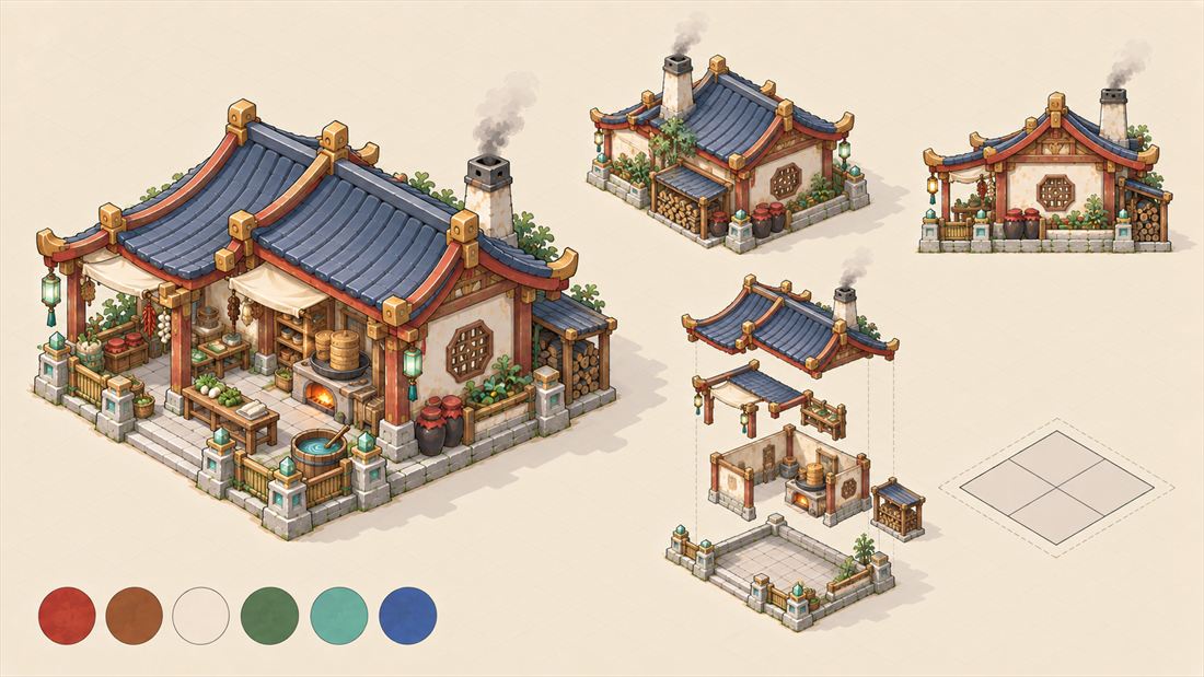 仙门暖灶厨房设定图
