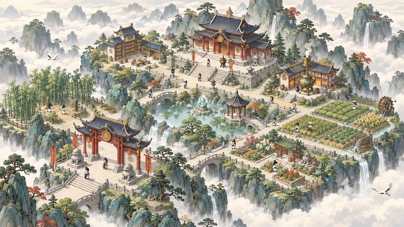 云海仙门山庄概念图