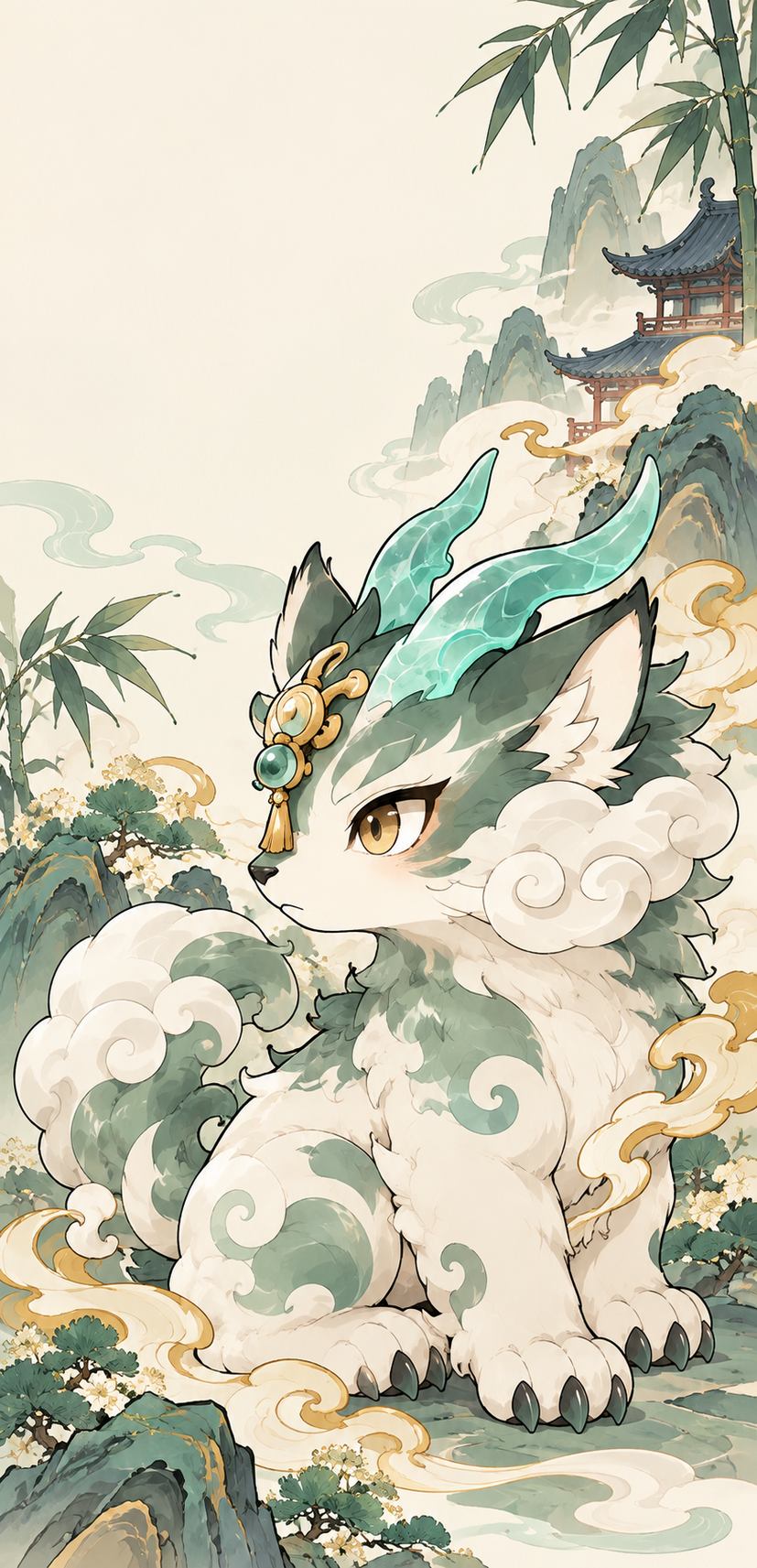 手机壳 · 玉角云猊 · 70×145mm