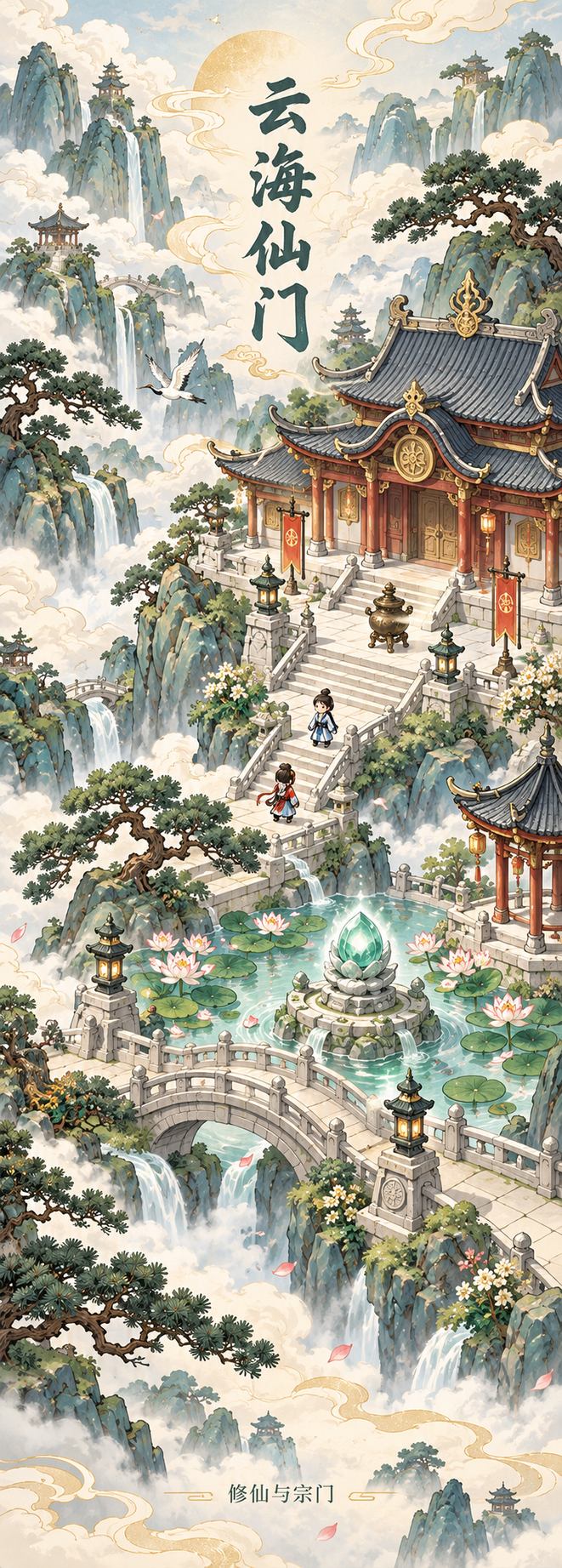 书签 · 云海仙门 · 56×156mm